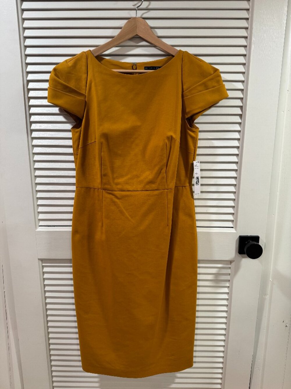 Antonio Melani Mustard Midi Dress – Size 10 (NWT)